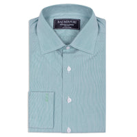 Bespoke - Green & White Hairline Striped Shirt
