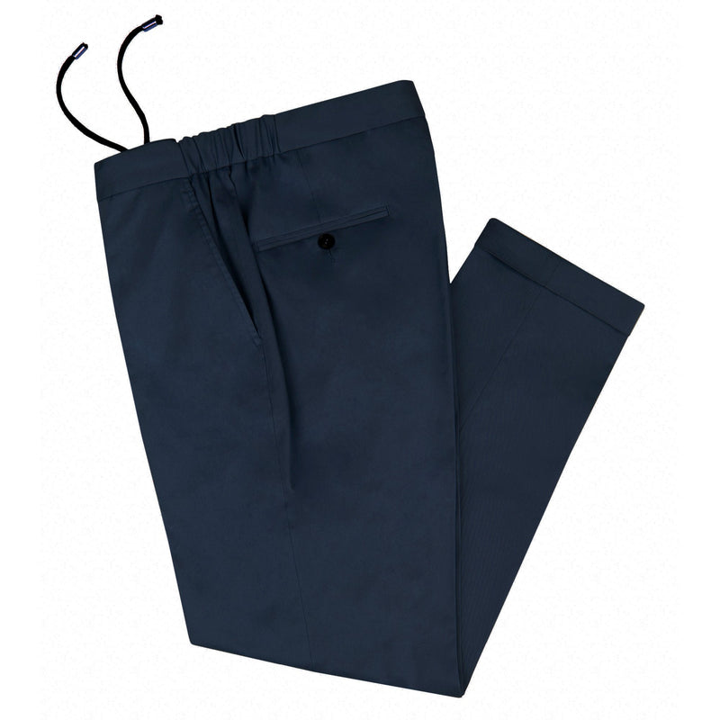 Midnight Blue Tailored Drawstring Chino